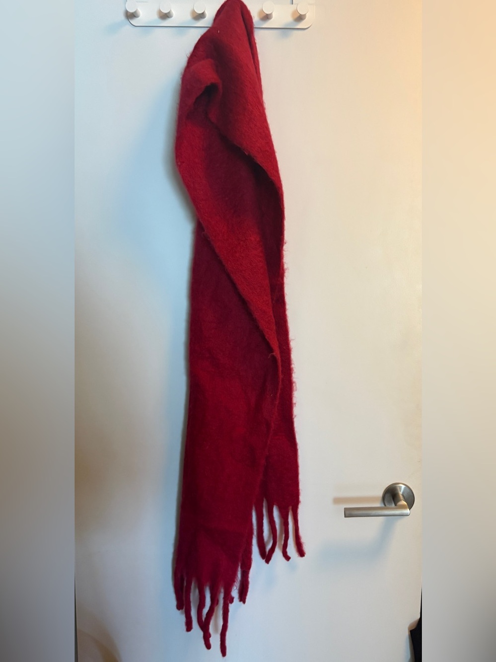 Gap Brushed Fringe Scarf Red NWT